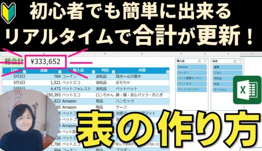 大公開！簡単なのにExcelプロ並みの表作成｜初心者でも一瞬でデータ集計管理（Microsoft officeトレーナーが教える講座）