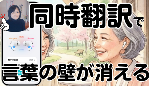 同時つうやく機能（ライブ翻訳）で言葉の壁も消えた！AirPods｜AndroidはAIで翻訳しよう！